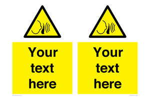 Custom warning sudden loud noise